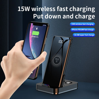 Black Samsung cargador rápido Pad de carga inalámbrica, 10000mah Banco de energía 15w