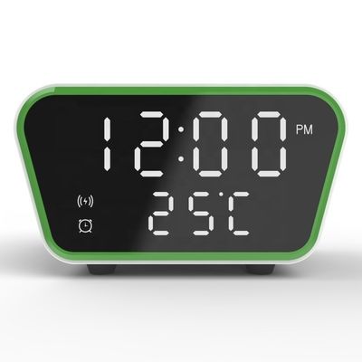 ROHS certificado Qi cargador inalámbrico alarma de reloj 253g con carga rápida
