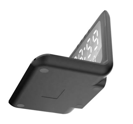Reloj de alarma de cargador de teléfono inalámbrico estándar de Qi con almohadilla de carga potente