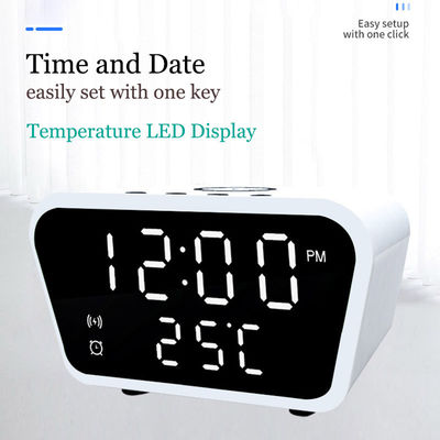 ROHS certificado Qi cargador inalámbrico alarma de reloj 253g con carga rápida
