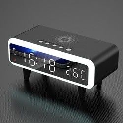 Reloj de cargador inalámbrico Qi compatible 5mm Distancia de carga para teléfono