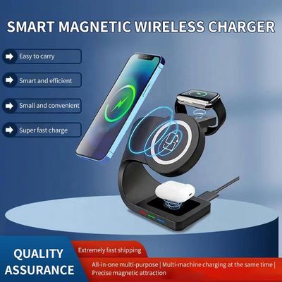 Inteligente magnético 4 en 1 cargador rápido 10W multifunción para Android