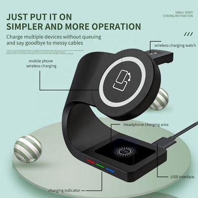 Inteligente magnético 4 en 1 cargador rápido 10W multifunción para Android