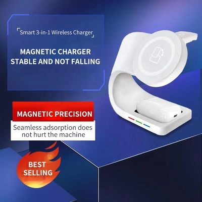 Inteligente magnético 4 en 1 cargador rápido 10W multifunción para Android