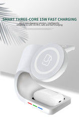 Inteligente magnético 4 en 1 cargador rápido 10W multifunción para Android