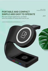 Inteligente magnético 4 en 1 cargador rápido 10W multifunción para Android