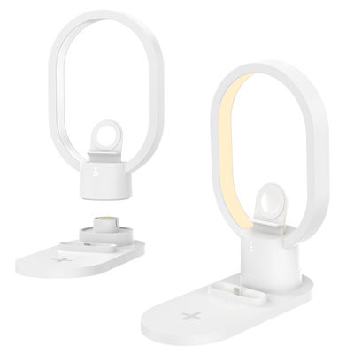 Lámpara LED de Qi rápida multifunción, 3 en 1 Lámpara nocturna cargador inalámbrico