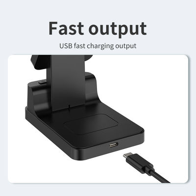Stand de carga inalámbrica Qi móvil rápido 15W 3 en 1 para teléfono de reloj