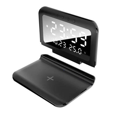 Display LED 4 en 1 Cargador inalámbrico Qi, Cargador inalámbrico de teléfono con reloj 15w