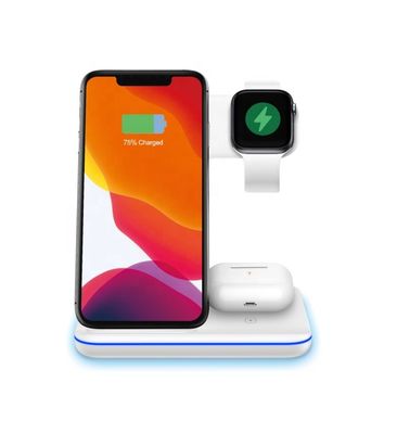 Cortocircuito Qi cargador inalámbrico multifuncional 15w Conveniente