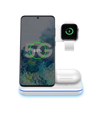 Cortocircuito Qi cargador inalámbrico multifuncional 15w Conveniente