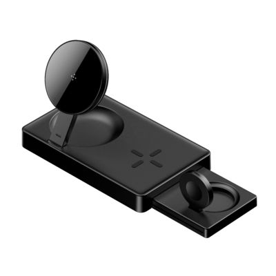 Cargador inalámbrico multifuncional de carga rápida para iPhone magnético plegable