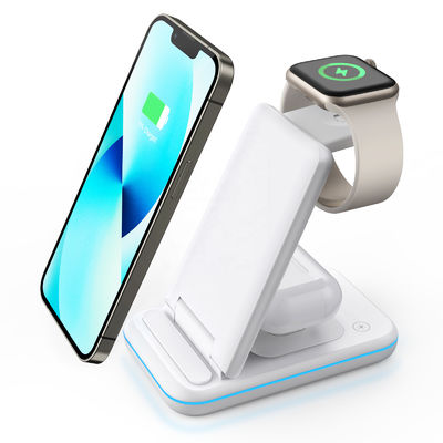 Estación de carga inalámbrica de 15W para Iphone, celular Qi