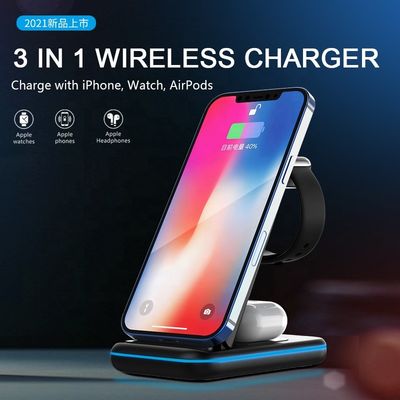 Estación de carga inalámbrica de 15W para Iphone, celular Qi