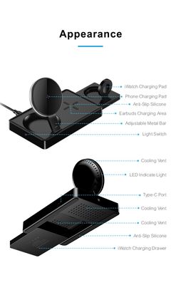 Los auriculares utilizan cargador inalámbrico multifuncional para iPhone 14 10w conveniente
