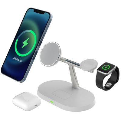 Cargador inalámbrico de carga rápida multifuncional, cargador inalámbrico de 15 vatios Magsafing