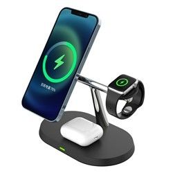 Cargador inalámbrico de carga rápida multifuncional, cargador inalámbrico de 15 vatios Magsafing