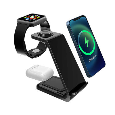 Cargador inalámbrico multifunción Qi 3 en 1 de 15w para Iphone Iwatch Tipo de soporte telefónico