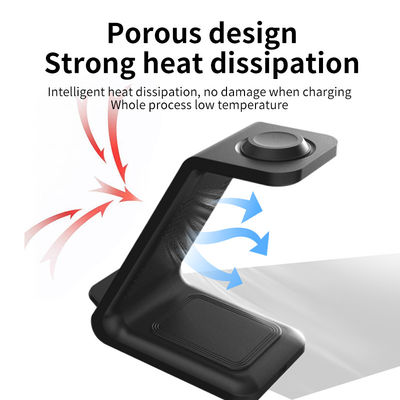 Cargador inalámbrico multifunción Qi 3 en 1 de 15w para Iphone Iwatch Tipo de soporte telefónico
