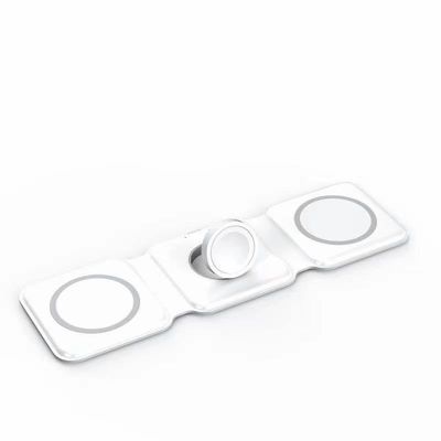 El soporte magnético de carga Samsung Qi, cargador inalámbrico plegable 3 en 1 de 15w