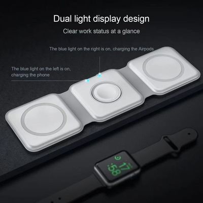 El soporte magnético de carga Samsung Qi, cargador inalámbrico plegable 3 en 1 de 15w