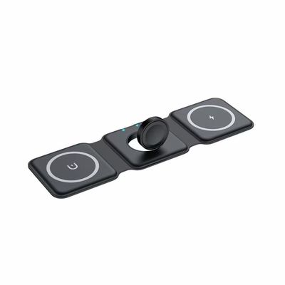 El soporte magnético de carga Samsung Qi, cargador inalámbrico plegable 3 en 1 de 15w