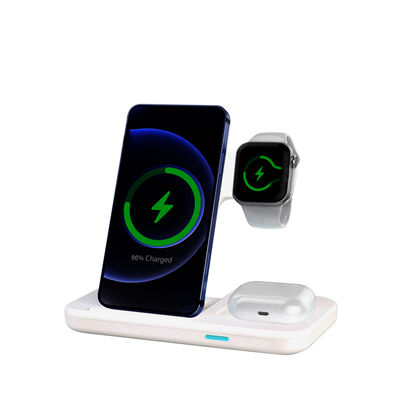 Cargador inalámbrico multifunción compatible, material de PC Cargador inalámbrico Qi