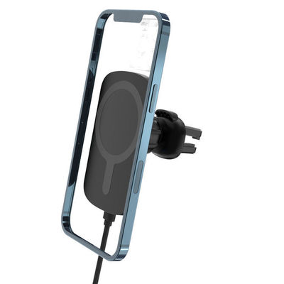 Cargador de teléfono inalámbrico Qi negro montaje de coche 15W portátil rápido