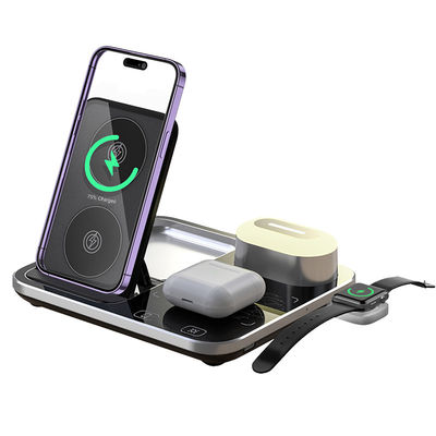 Disminución de la velocidad del cargador inalámbrico de Qi Stand Dock 15W Alta eficiencia