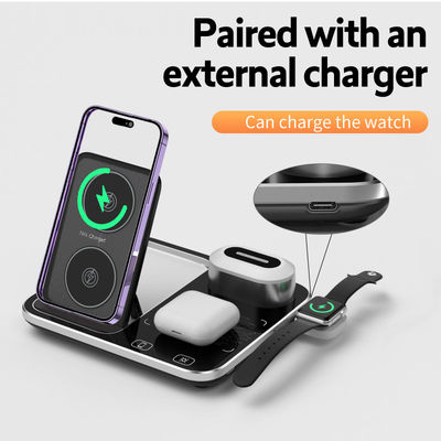 Disminución de la velocidad del cargador inalámbrico de Qi Stand Dock 15W Alta eficiencia